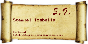 Stempel Izabella névjegykártya